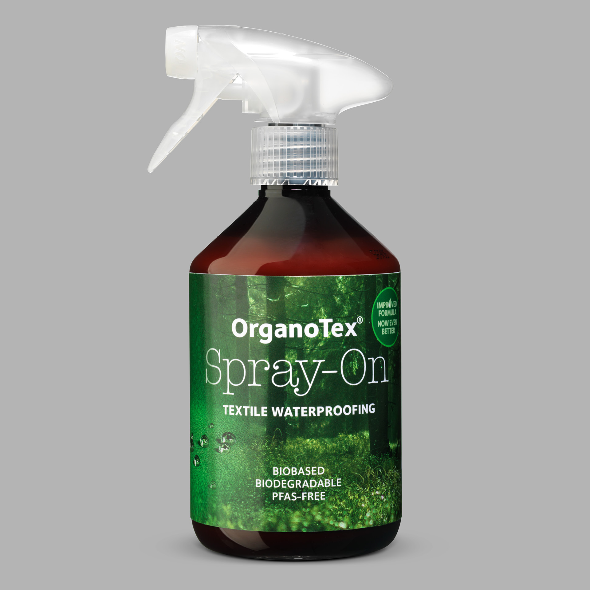 eco labelled OrganoTex Spray-On Waterproofing spray bottle