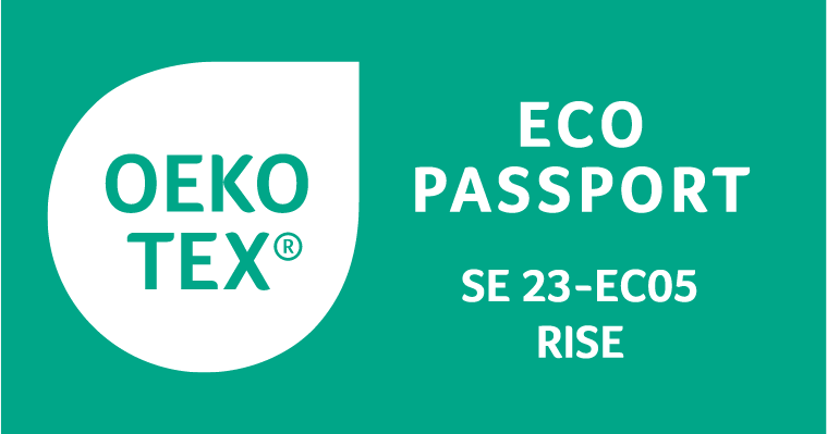 Oeko Tex eco passport logo label for OrganoTex waterproofing